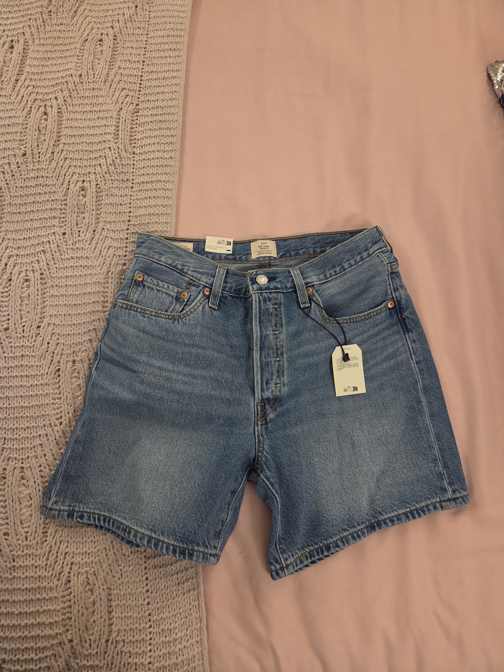 Levi's Blue Denim Bermuda Shorts